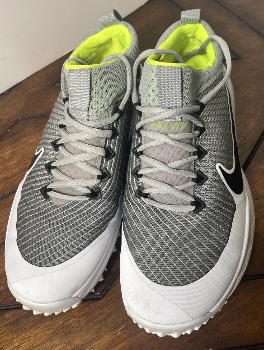 Nike Fi Premier Wolf Grey & Black White Spikeless Golf Cleats Sz 9 835421 001
